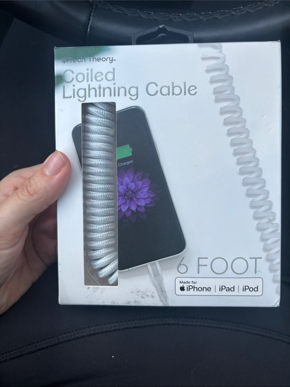 Theory Silver Coiled Lightning Cable - 6 Foot